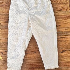 Fabletics White Quilted Pants